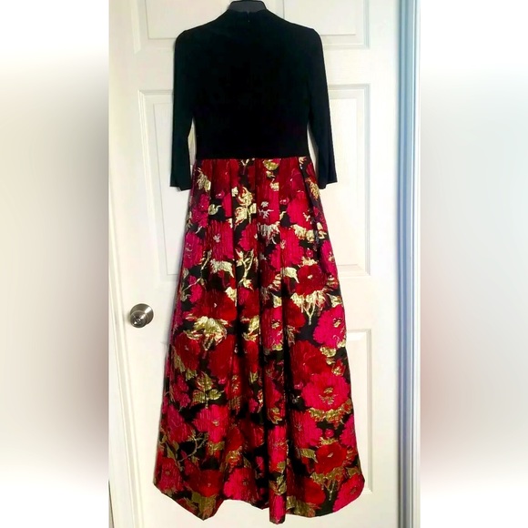 Eliza J Jacquard Floral Print Ballgown - Picture 3 of 10